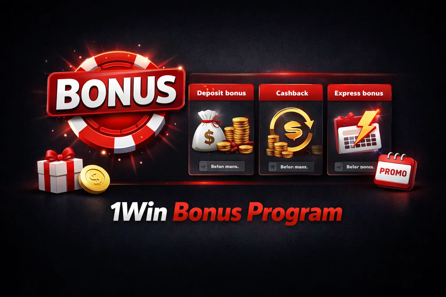 1Win bonus program and cashback offers